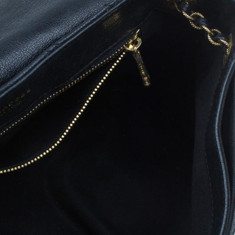 Pre Owned Marc Jacobs Black Leather Baroque Shoulder Bag