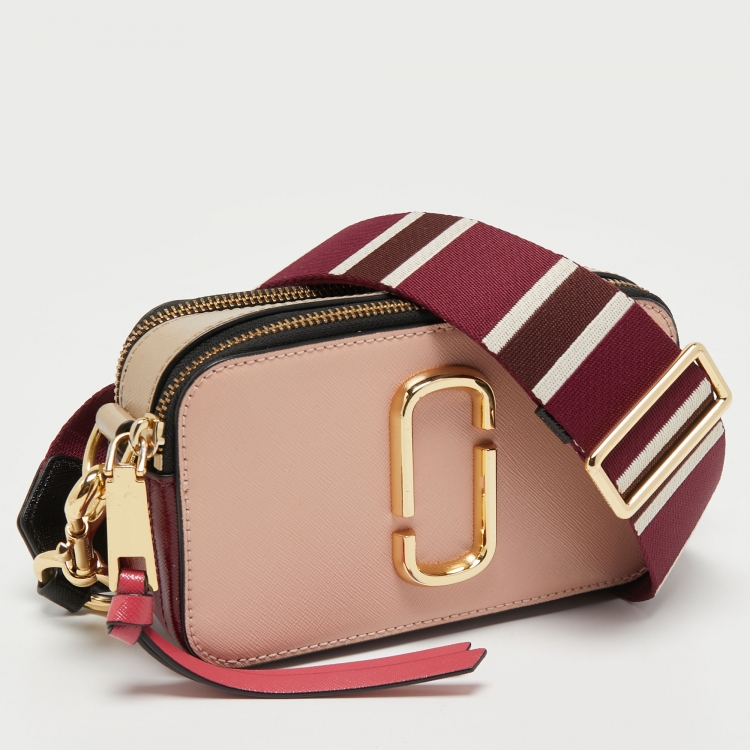Pre Owned Marc Jacobs Tri Color Leather Snapshot Camera Crossbody Bag