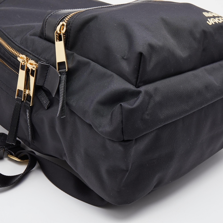 Pre Owned Marc Jacobs Black Nylon and Leather Classic Logo Backpack