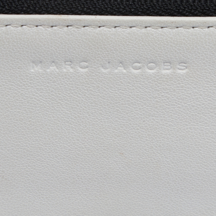 Pre Owned Marc Jacobs White Leather Studded Flap Crossbody Bag