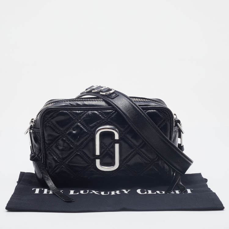 Pre Owned Marc Jacobs Black Quilted Leather Softshot Crossbody Bag