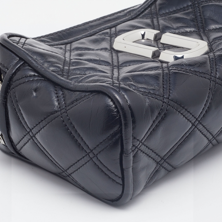 Pre Owned Marc Jacobs Black Quilted Leather Softshot Crossbody Bag