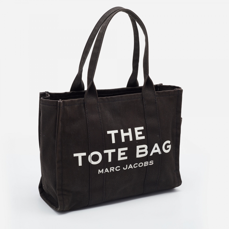 Pre Owned Marc Jacobs Black Canvas "The Tote" Shopper Tote