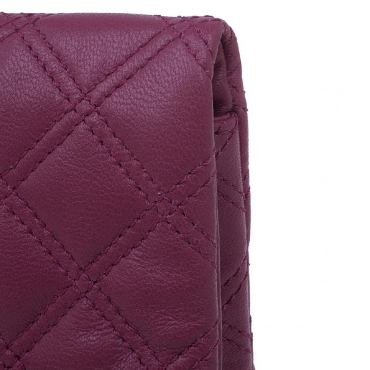 Pre Owned Marc Jacobs Pink Quilted Leather Large Convertible Eugenie Clutch