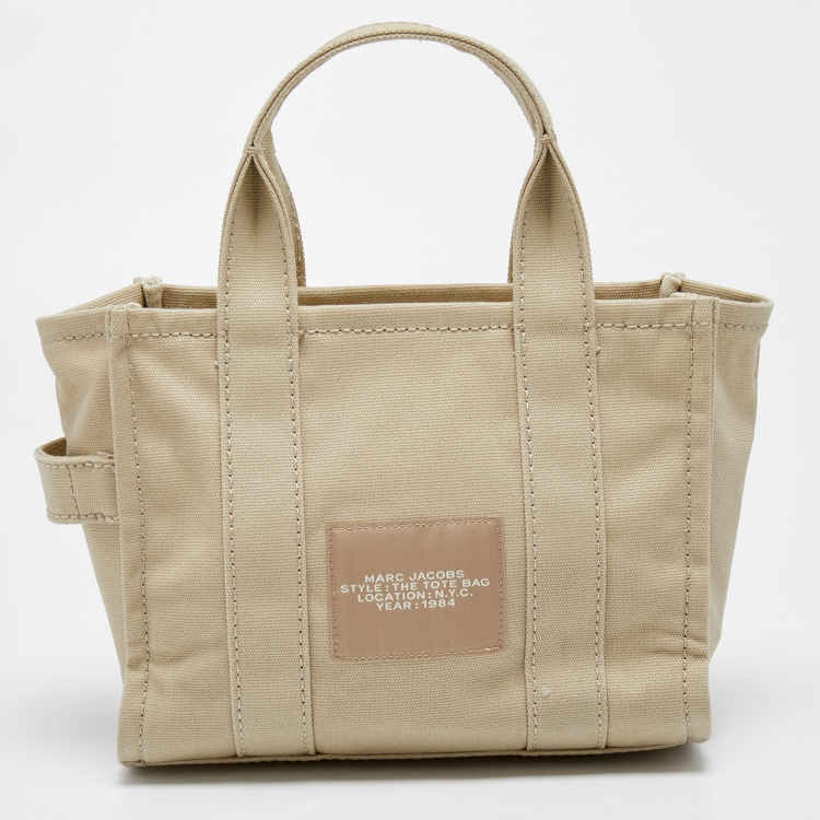 Pre Owned Marc Jacobs Beige Canvas Mini The Tote
