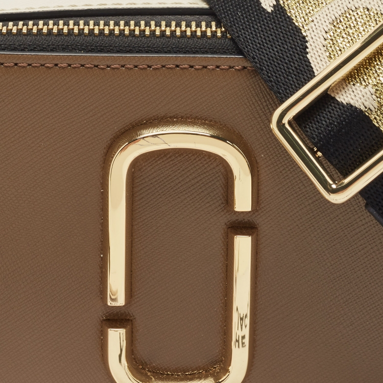 Pre Owned Marc Jacobs Beige Leather Snapshot Camera Crossbody Bag