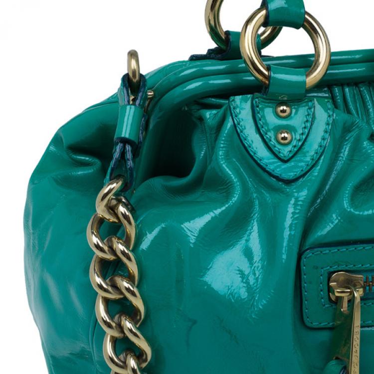 Pre Owned Marc Jacobs Turquoise Patent Stam