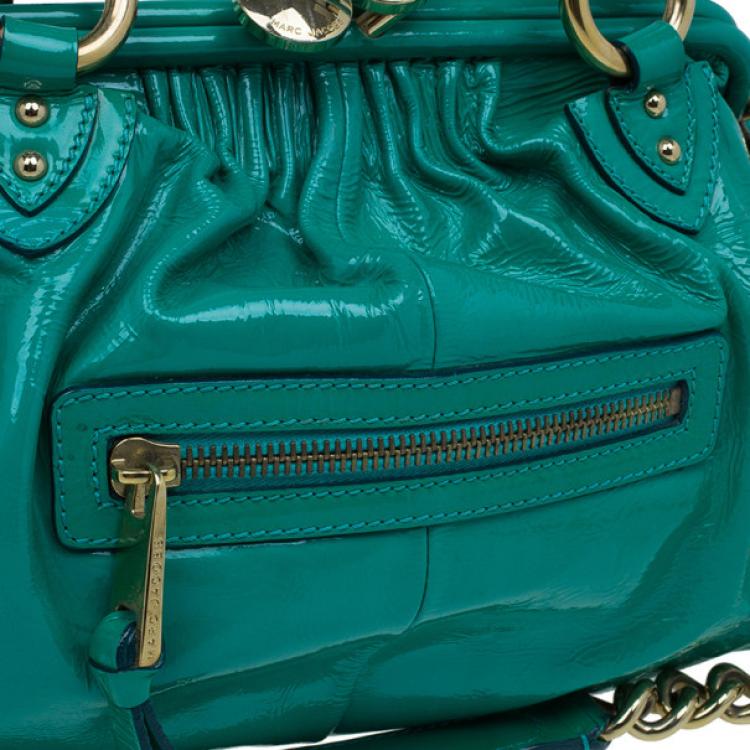 Pre Owned Marc Jacobs Turquoise Patent Stam