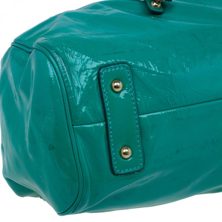 Pre Owned Marc Jacobs Turquoise Patent Stam