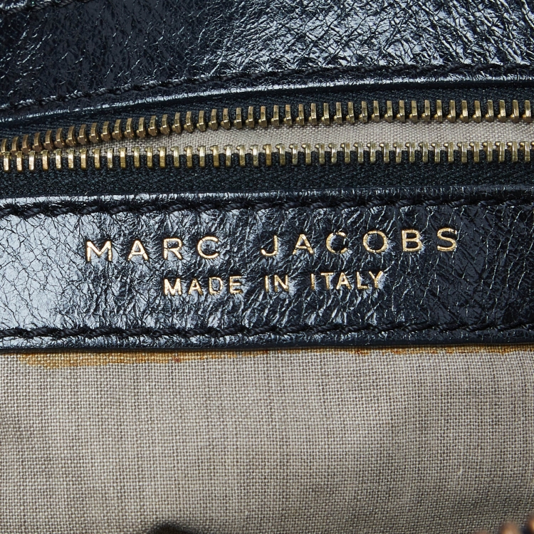 Pre Owned Marc Jacobs Black Quilted Glossy Leather Multipocket Hobo