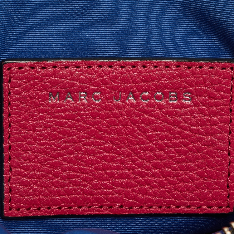 Pre Owned Marc Jacobs Coral Pink Leather Small Shutter Camera Crossbody Bag
