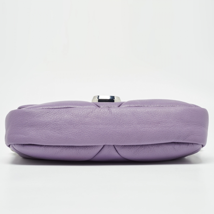 Pre Owned Marc Jacobs Lilac Puffy Diamond Quilted Leather Shoulder Bag