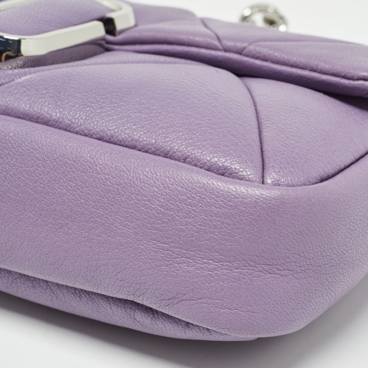 Pre Owned Marc Jacobs Lilac Puffy Diamond Quilted Leather Shoulder Bag