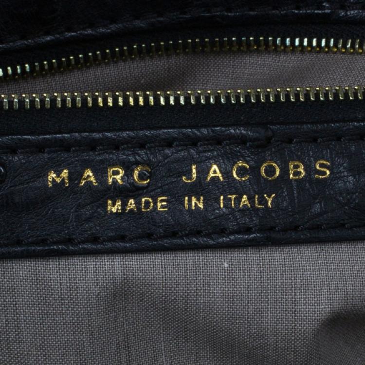 Pre Owned Marc Jacobs Blue Python Embossed Stam Satchel
