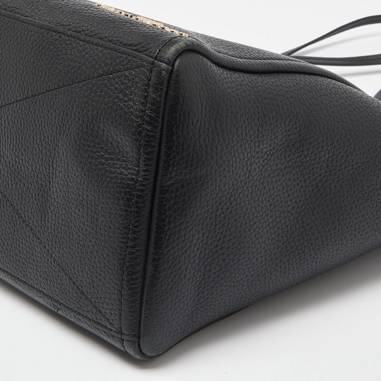 Pre Owned Marc Jacobs Black Leather The Kiss Shopper Tote