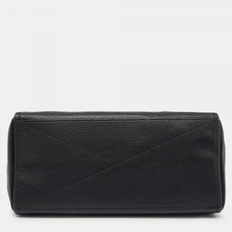 Pre Owned Marc Jacobs Black Leather The Kiss Shopper Tote