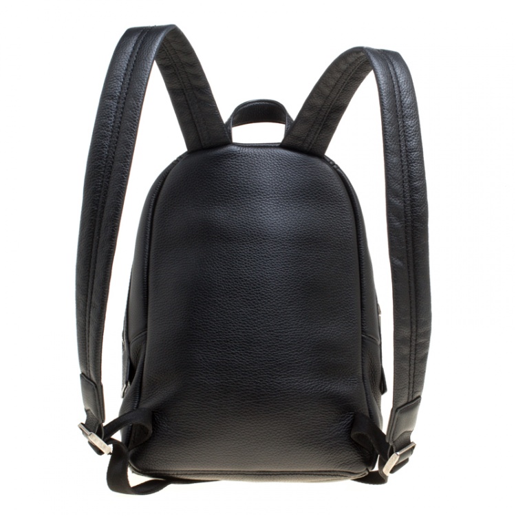 Pre Owned Marc Jacobs Black Leather Grommet Biker Backpack