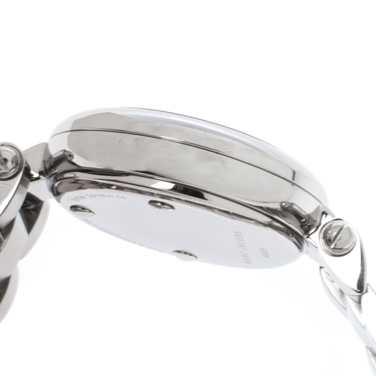 Pre Owned Marc Jacobs Silver Stainless Steel Dotty MJ3475 Women's Wristwatch 34 mm