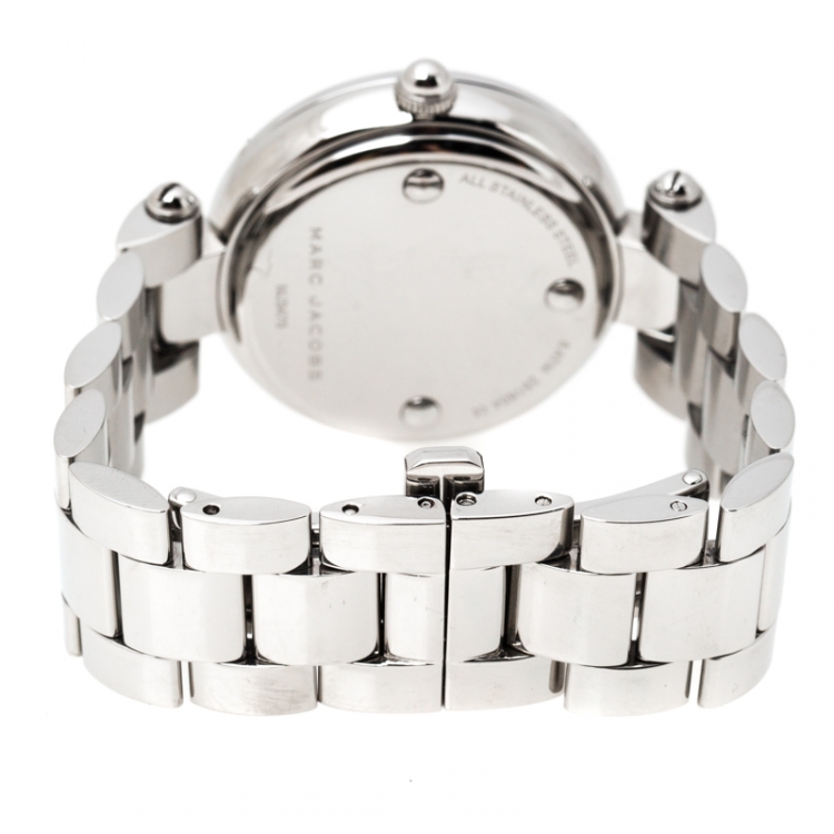 Pre Owned Marc Jacobs Silver Stainless Steel Dotty MJ3475 Women's Wristwatch 34 mm