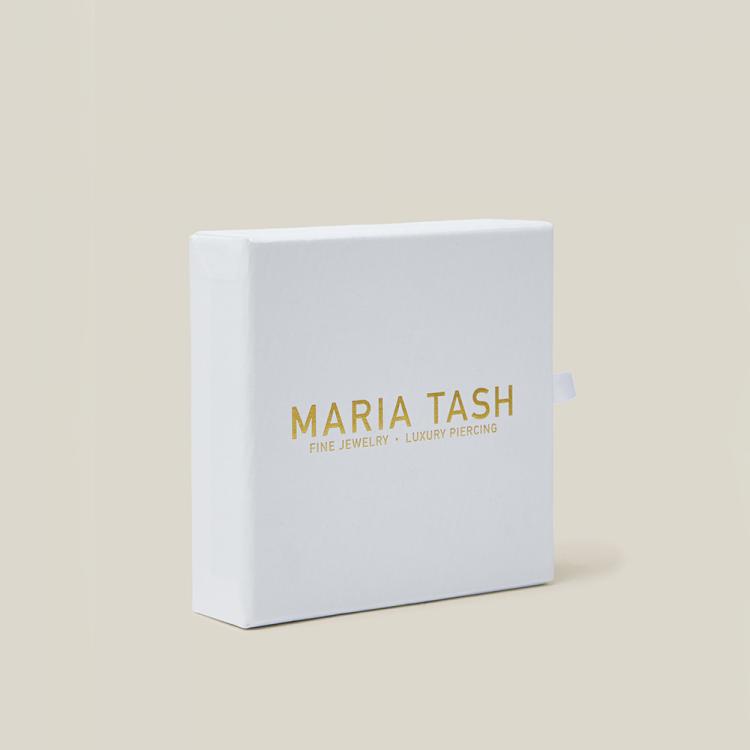 Pre Owned Maria Tash Gold Eternity Diamond and Yellow-Gold Single Hoop Earring