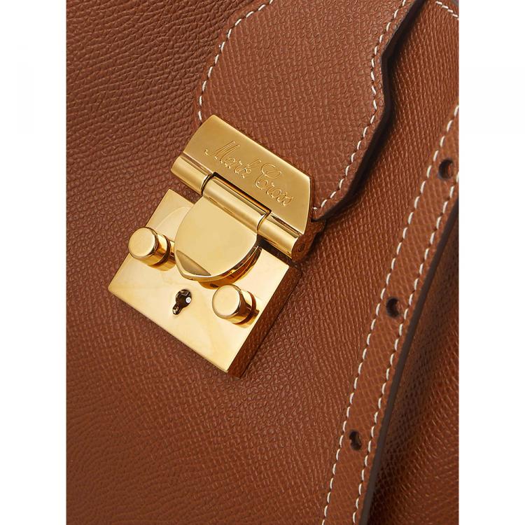 Pre Owned MARK CROSS Brown Murphy Leather Bucket Bag