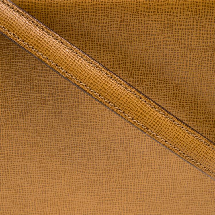 Pre Owned Mark Cross Tan Leather Large Grace Box Bag