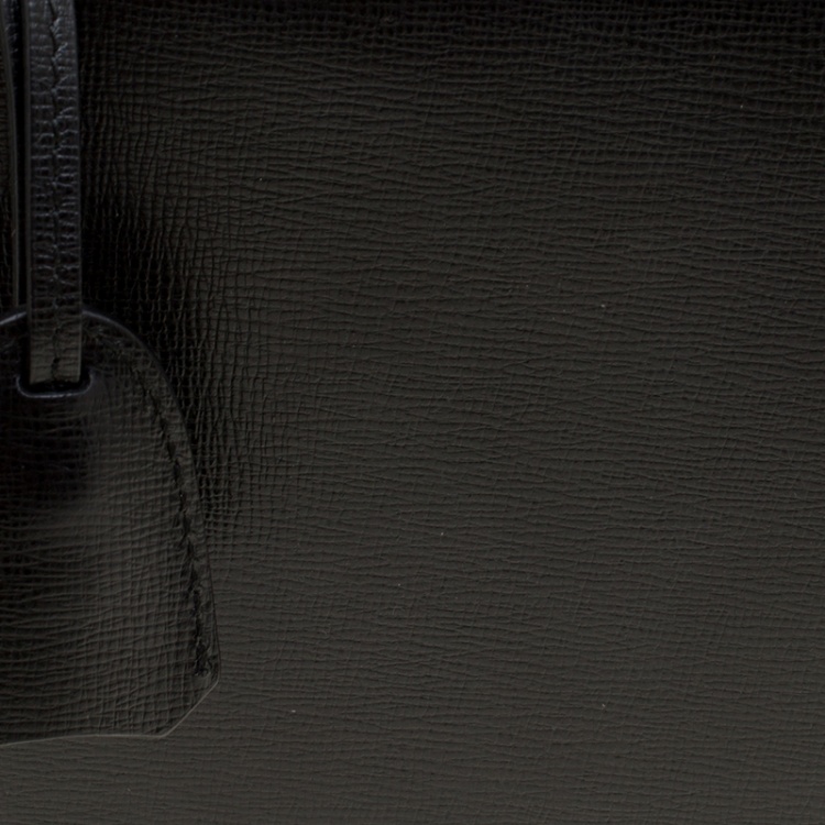 Pre Owned Mark Cross Black Leather Medium Grace Box Bag