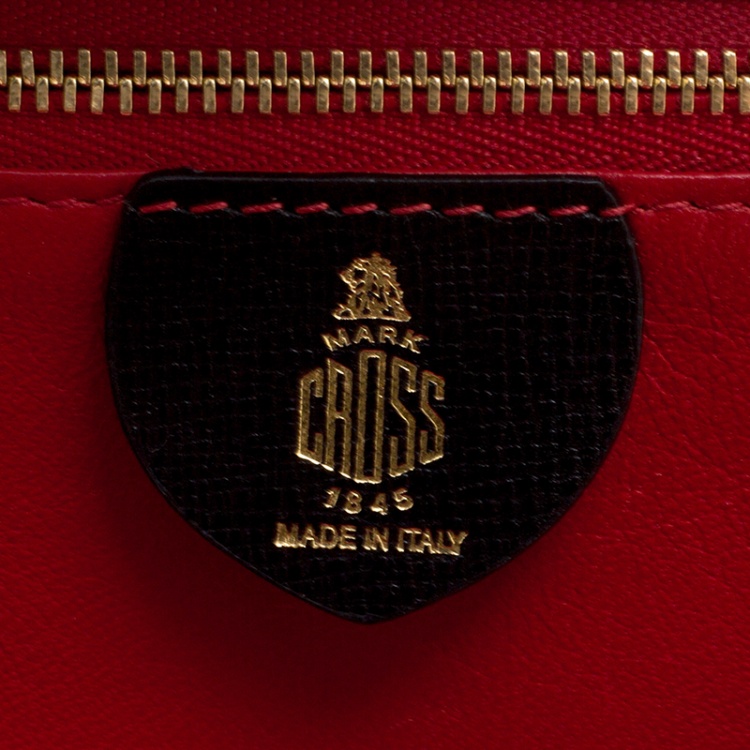 Pre Owned Mark Cross Black Leather Medium Grace Box Bag