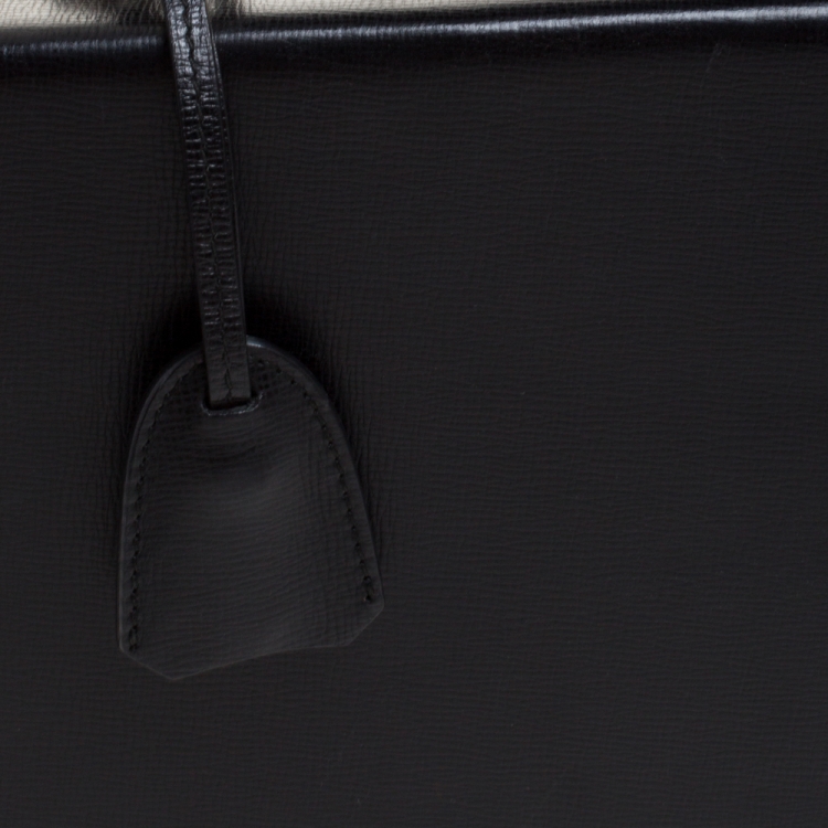 Pre Owned Mark Cross Black Leather Grace Box Bag
