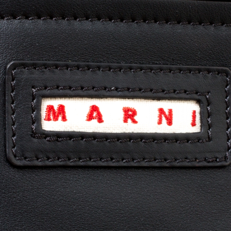 Pre Owned Marni Black Leather Slouchy Shopper 