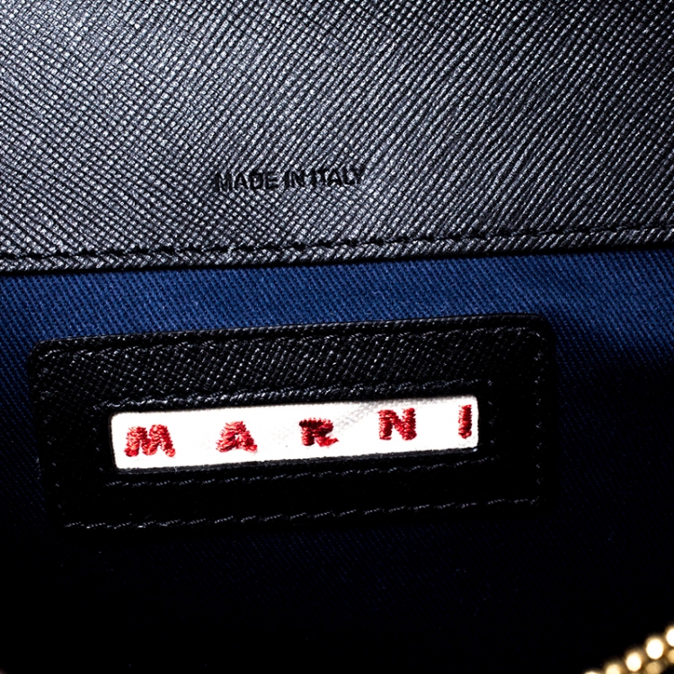 مملوكة مسبقًا Marni Tri Color Leather Medium Trunk Shoulder Bag