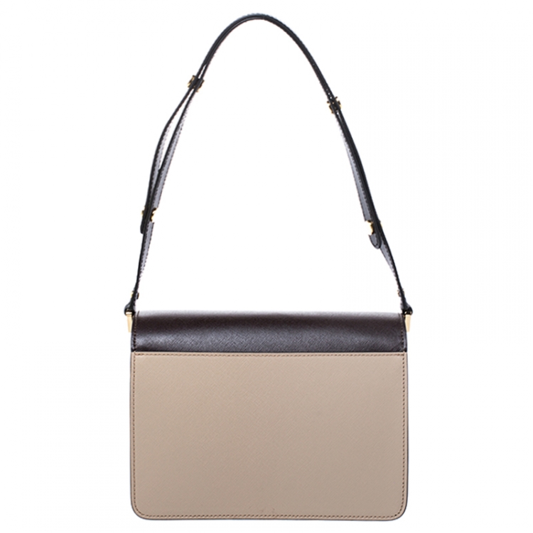 مملوكة مسبقًا Marni Tri Color Leather Medium Trunk Shoulder Bag