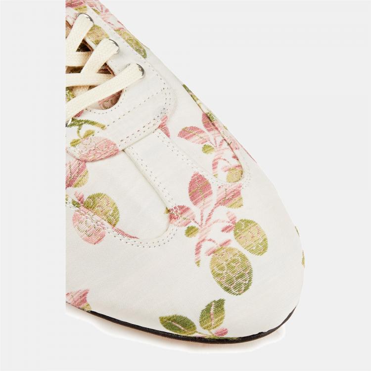 Pre Owned Marni Floral Fabric Lace Up Sneakers 40