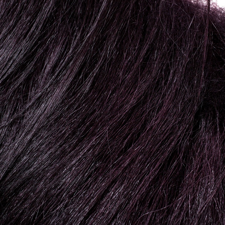 Pre Owned Marni Deep Purple Goat Fur Tie Front Collar