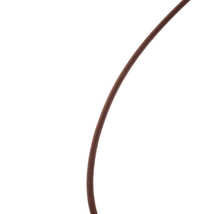 مملوكة مسبقًا Marni Resin Leather Gold Tone Adjustable Long Statement Necklace