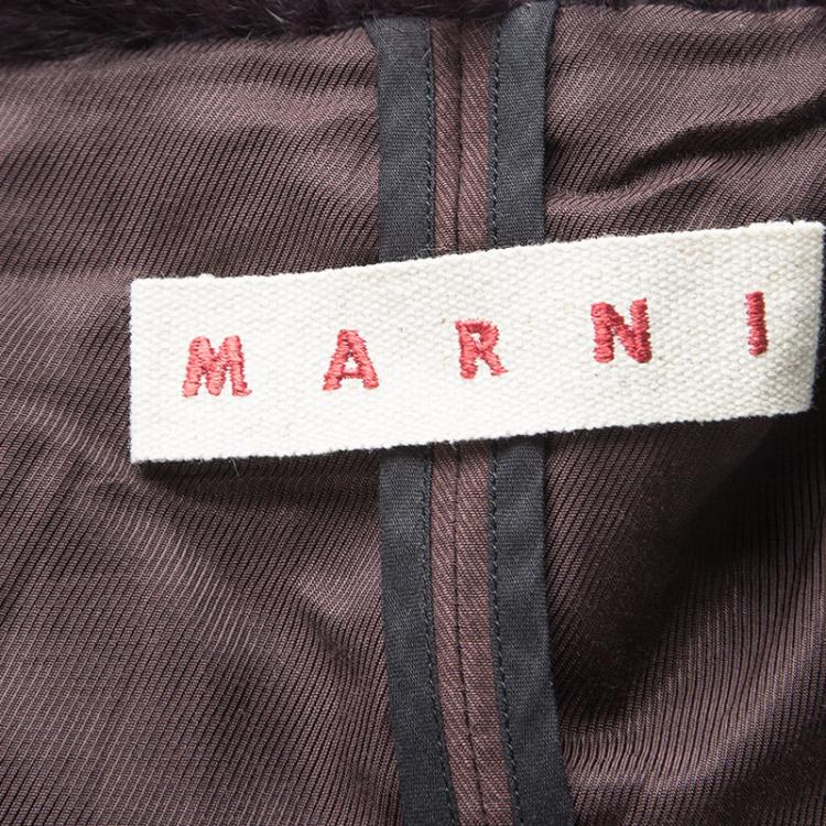 مملوكة مسبقًا Marni Brown Rabbit Fur Vest S
