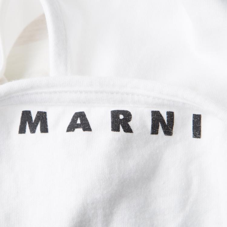 Pre Owned Peter Blake for Marni White Pop Art Print Racer Back Tank Top S