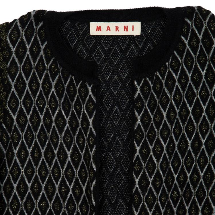 Pre Owned Marni Black Long Knit Cardigan M