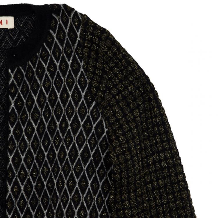 Pre Owned Marni Black Long Knit Cardigan M
