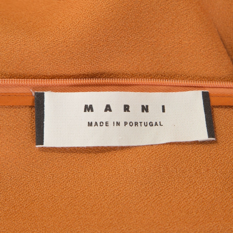 مملوكة مسبقًا Marni Orange Wool Crepe Top M