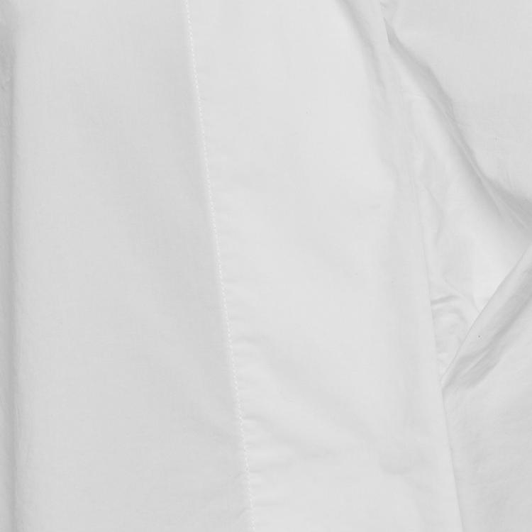 Pre Owned Marni White Cotton Asymmetric Flounce Mini Shirt Dress S