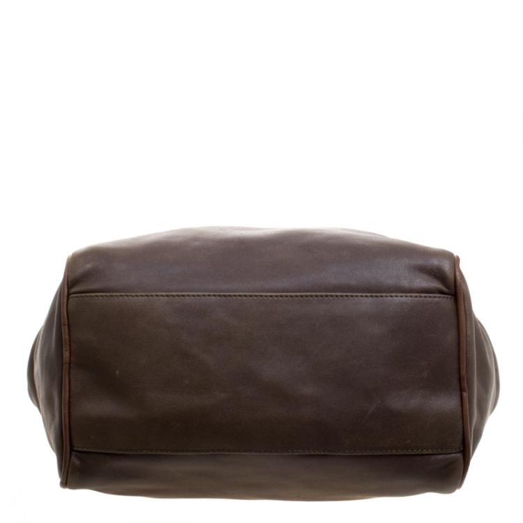 Pre Owned Marni Fatigue Green Leather Shoulder Bag