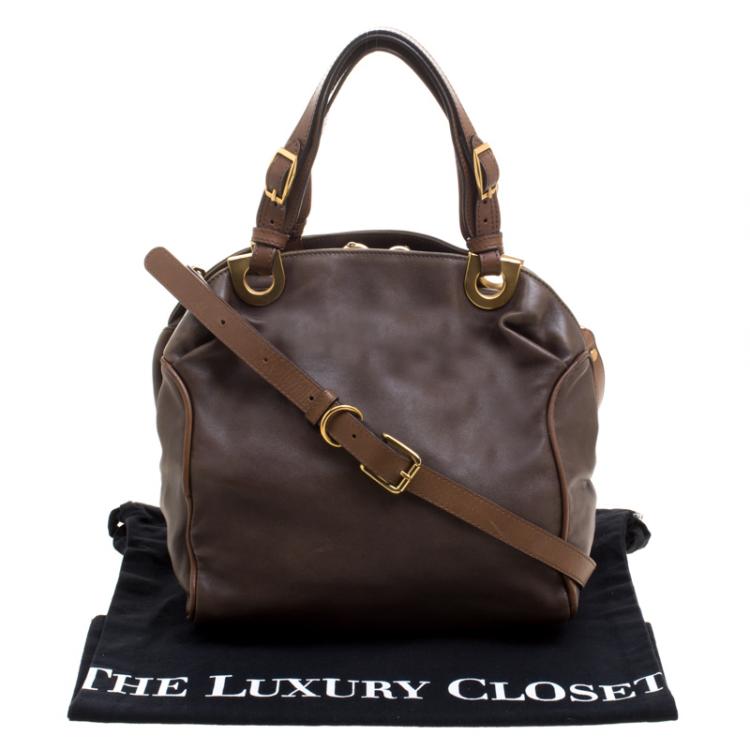 Pre Owned Marni Fatigue Green Leather Shoulder Bag