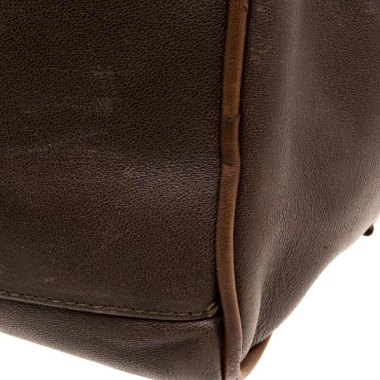 Pre Owned Marni Fatigue Green Leather Shoulder Bag