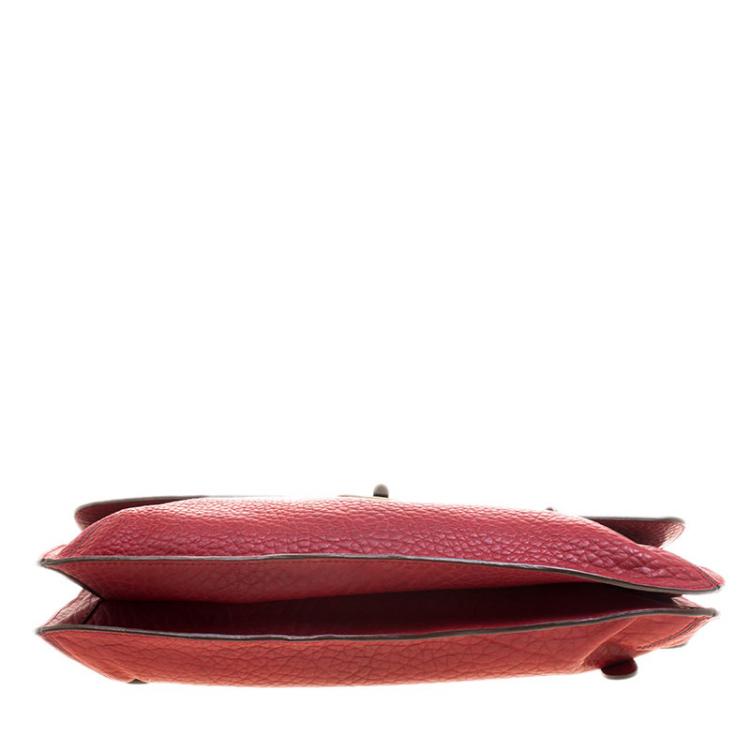 Pre Owned Marni Red Textured Leather Shoulder Bag