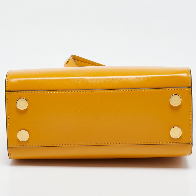 Pre Owned Marni Yellow Leather Reverse Trunk Shoulder Bag