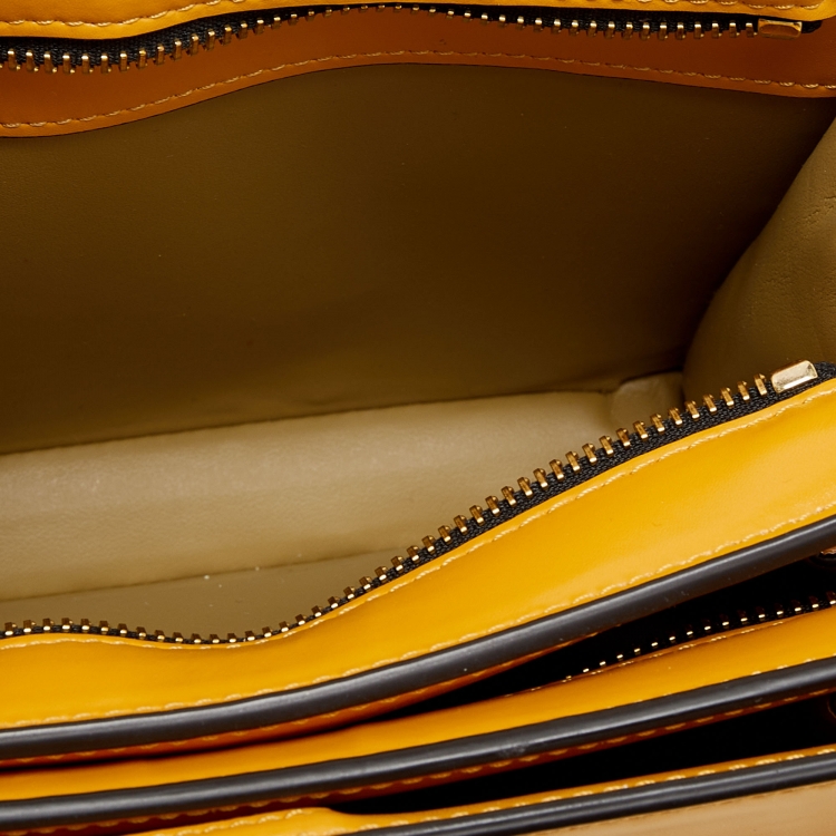 Pre Owned Marni Yellow Leather Reverse Trunk Shoulder Bag