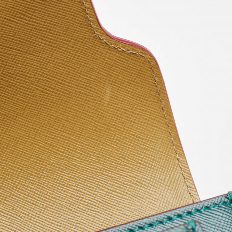 Pre Owned Marni Tricolor Saffiano Leather Trunk Shoulder Bag