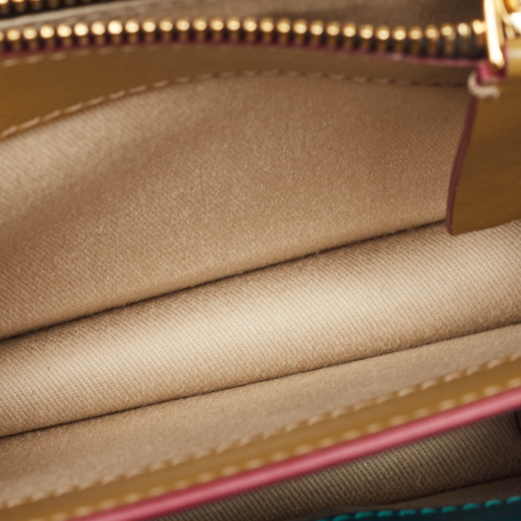 Pre Owned Marni Tricolor Saffiano Leather Trunk Shoulder Bag