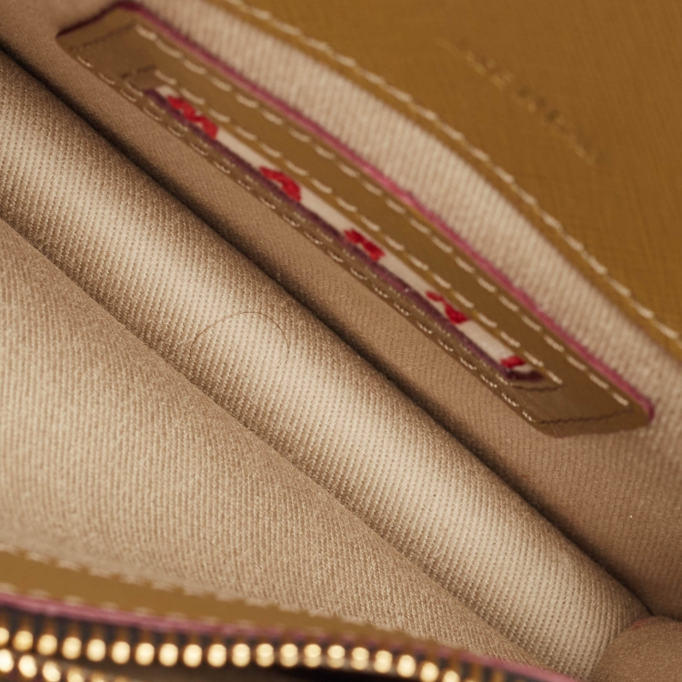 Pre Owned Marni Tricolor Saffiano Leather Trunk Shoulder Bag